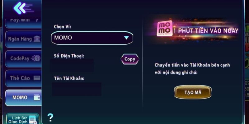 Hướng dẫn chi tiết cách nạp tiền