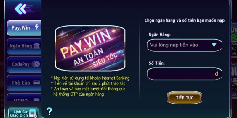 Lưu ý khi nạp tiền vào tài khoản